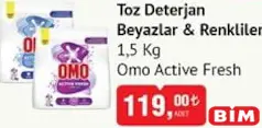 OMO ACTİVE FRESH TOZ DETERJAN BEYAZLAR & RENKLİLER 1,5 KG